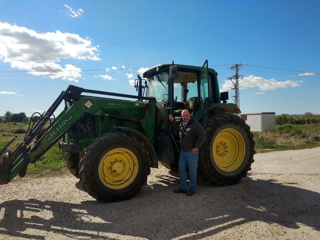 Farmer Antonio and his green tractor